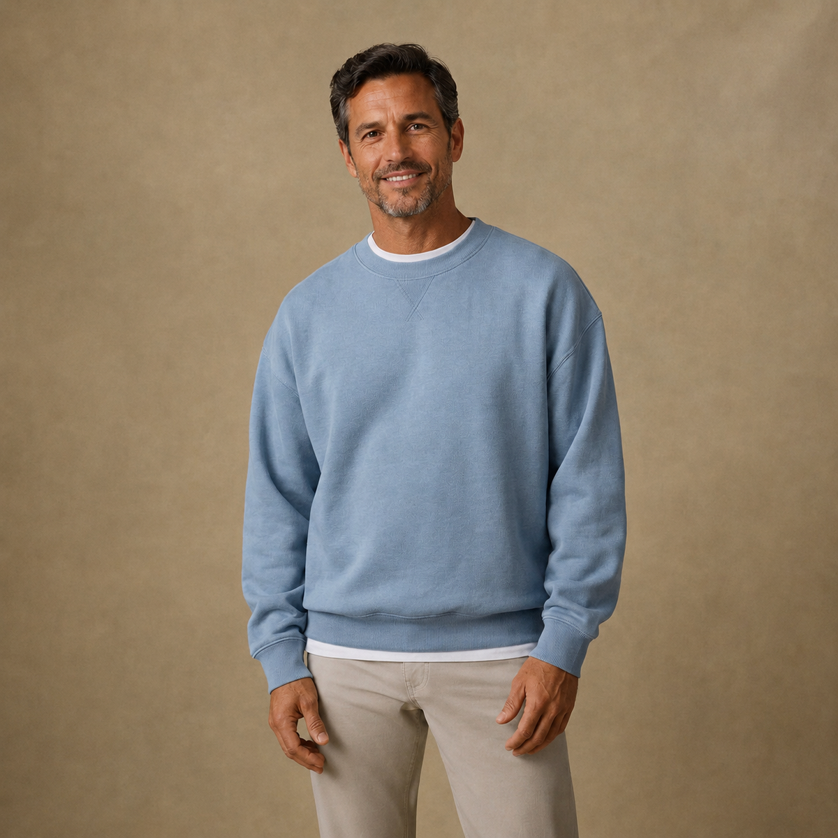 Relaxed Crew Neck Baumwoll-Sweatshirt