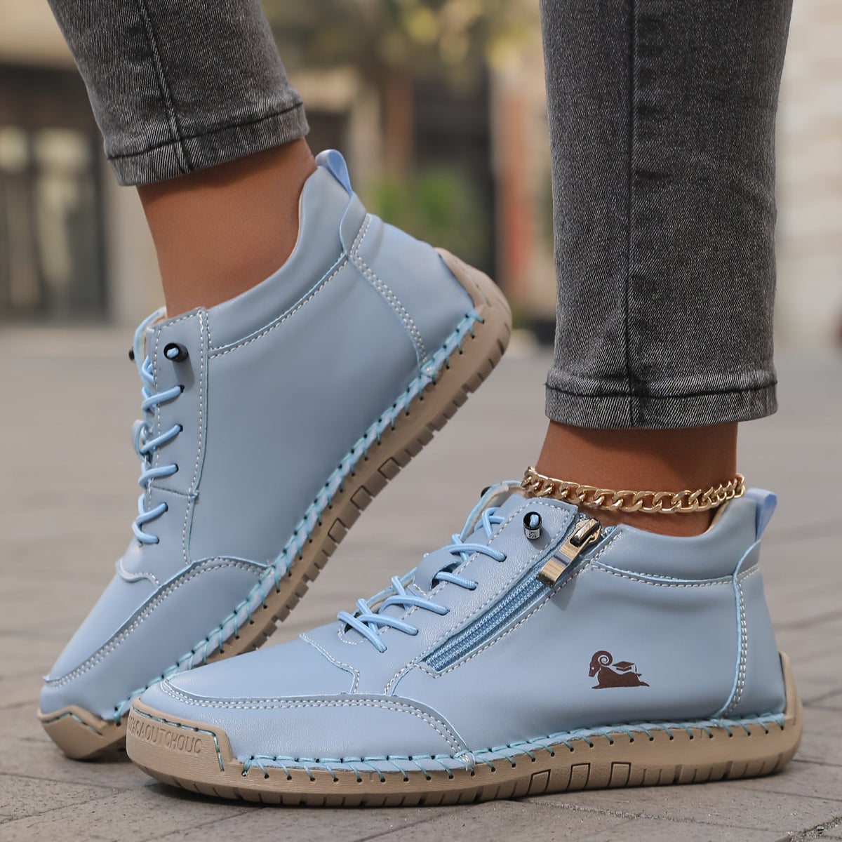 Bequeme Damen-Sneakers mit Schnürung