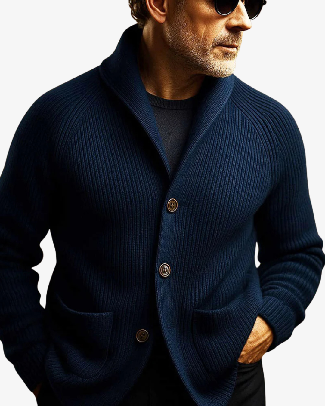 Elliot Taillierte Strickjacke mit Knopfleiste