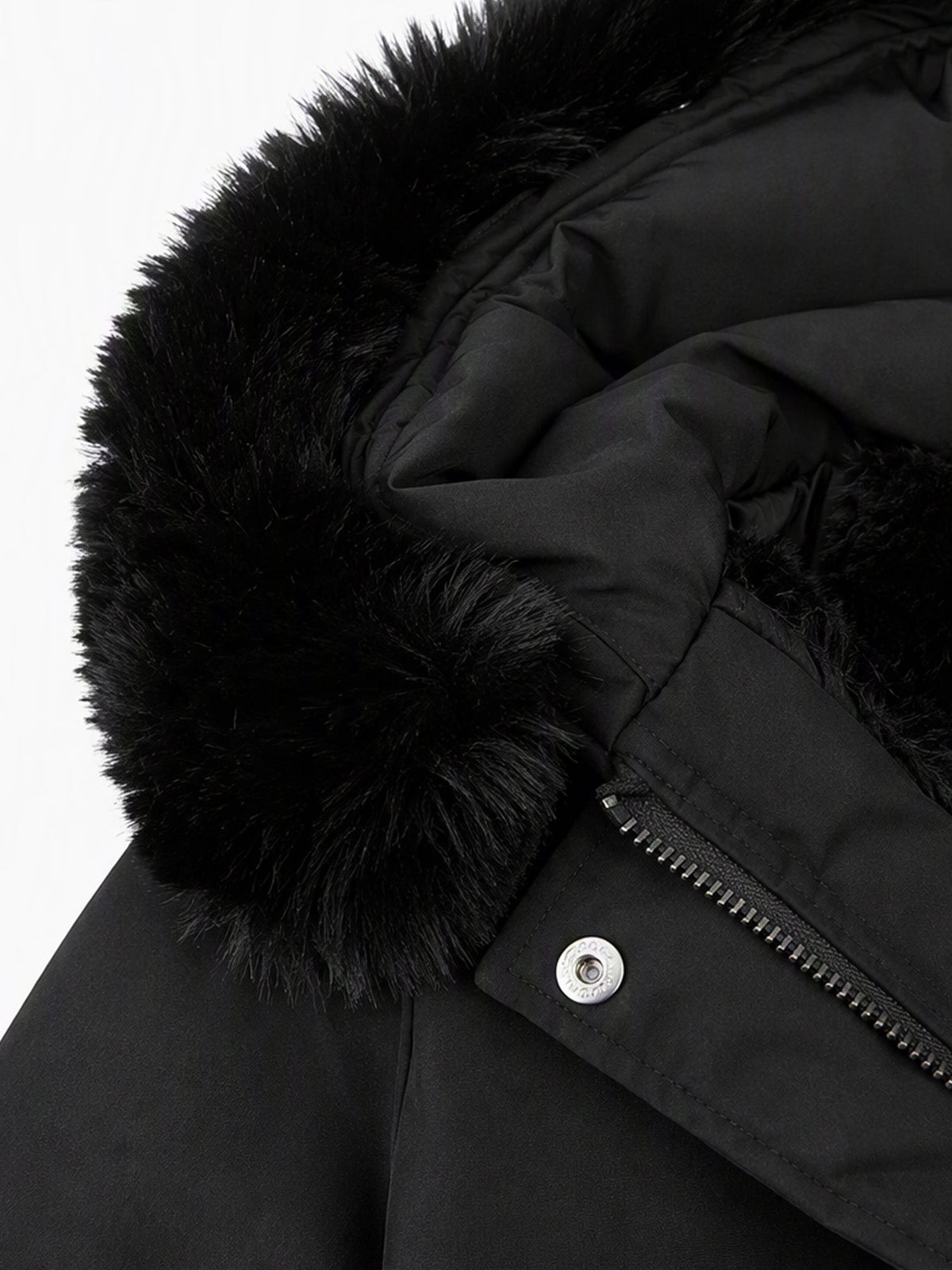 Damen Winter Kunstpelz Gefütterte Parka