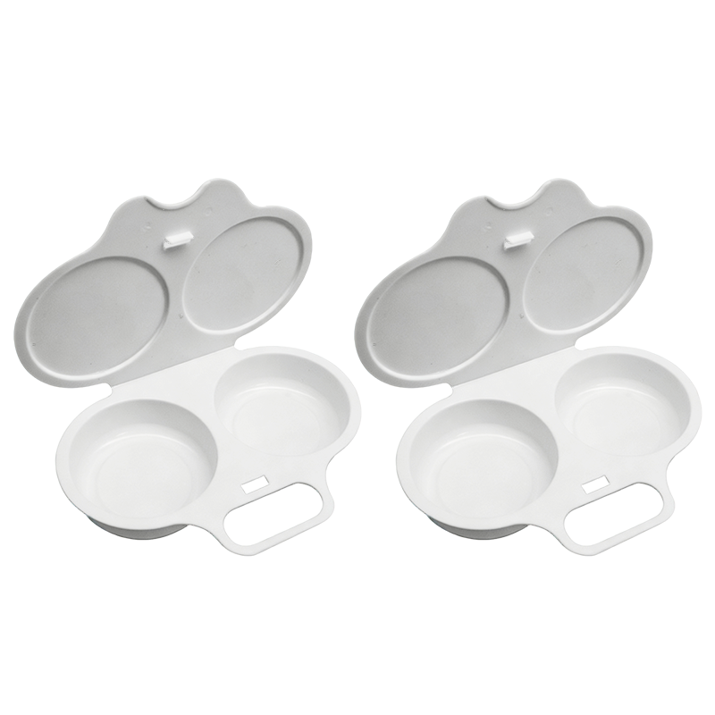 2er-Pack leicht zu reinigender Mikrowellen-Omelette-Maker, multifunktionaler Eierpochierer