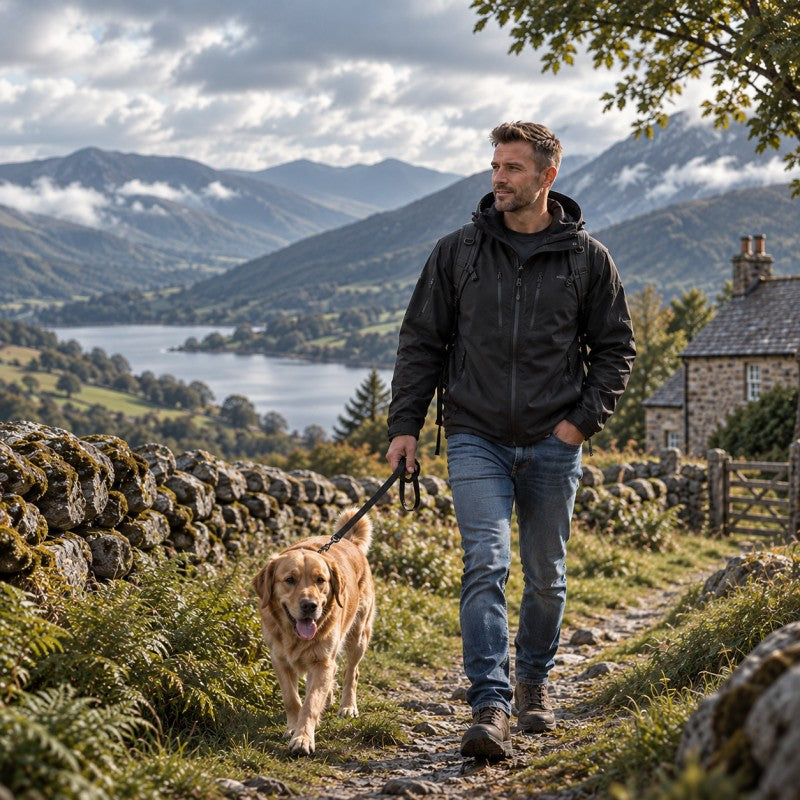 Herren Wasserdichte Isolierte Outdoor-Jacke für Wind und Regen