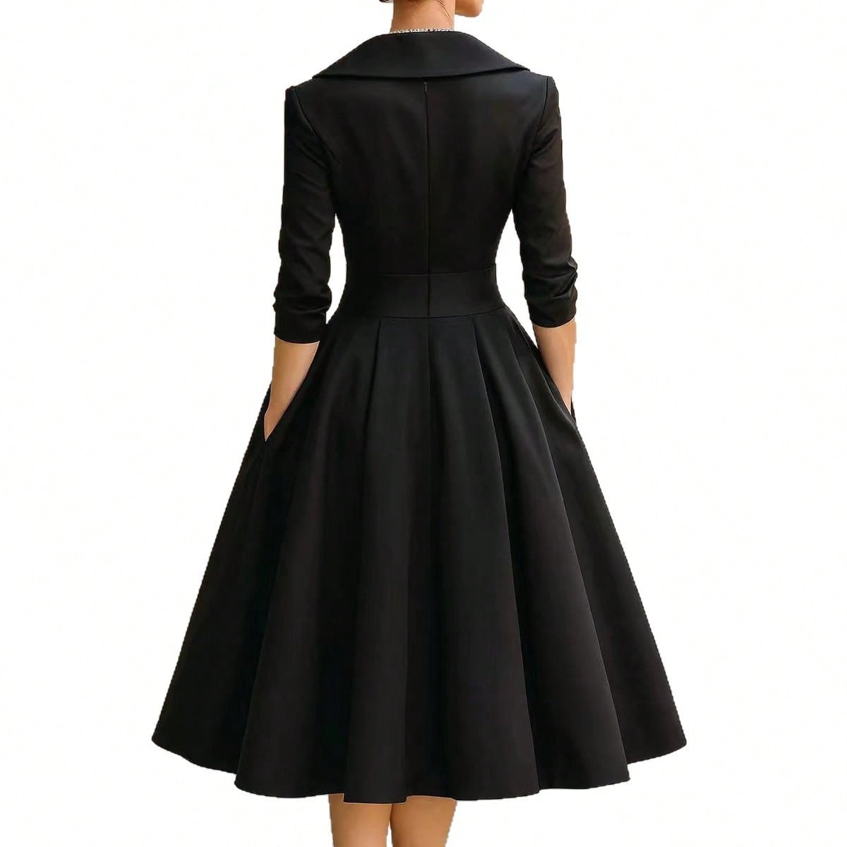 Vivienne Wickel-Midikleid mit Schalkragen