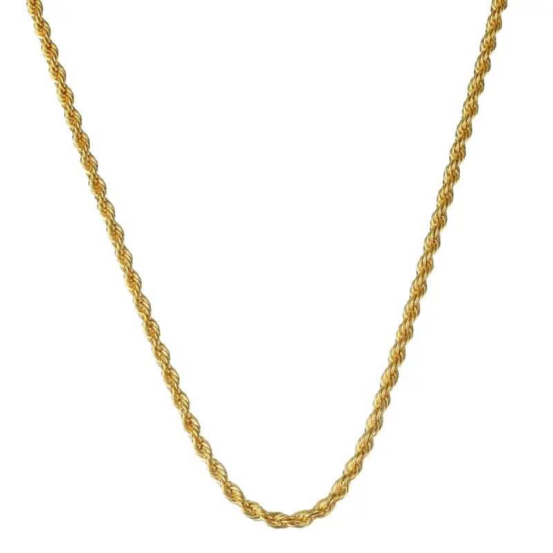 18K Gold Europäische Klassische Twist Halskette + Armband