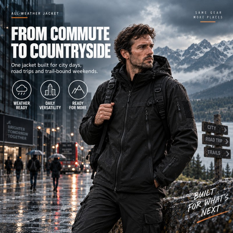 Herren Wasserdichte Isolierte Outdoor-Jacke für Wind und Regen