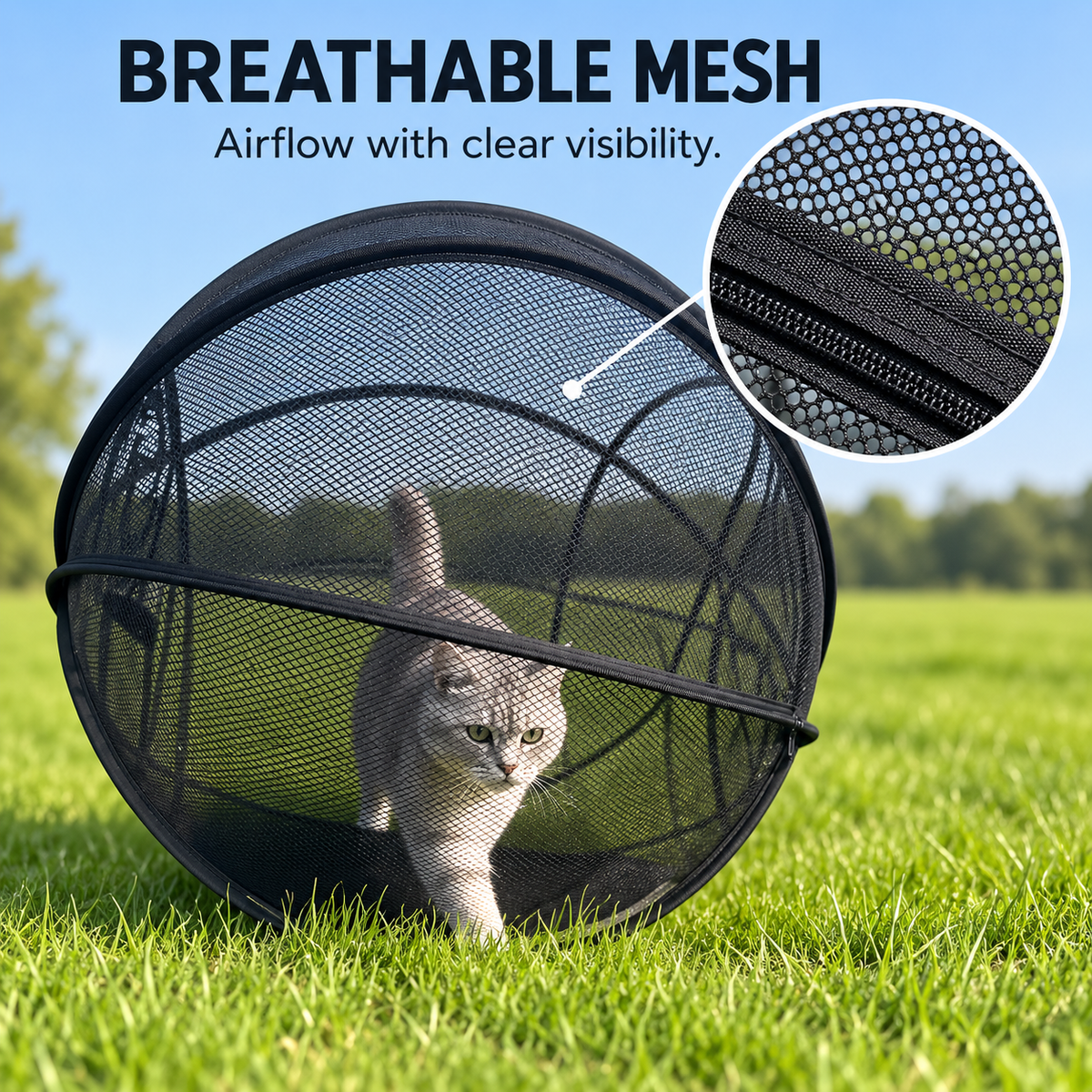 Geben Sie Ihrer Katze mehr Platz zum Spielen – 81 cm Pop-Up-Mesh-Laufstall