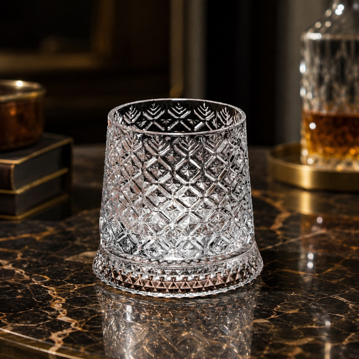 Tokyo Kristall Drehbares Whiskeyglas mit Basis