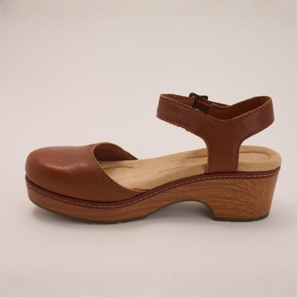Nora Leder-Plateau-Clogs