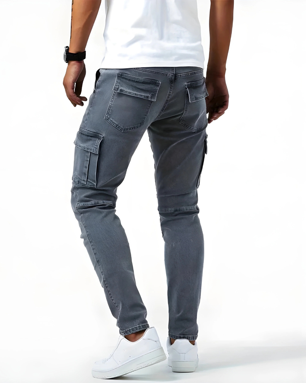 Elastische Marine Cargohose