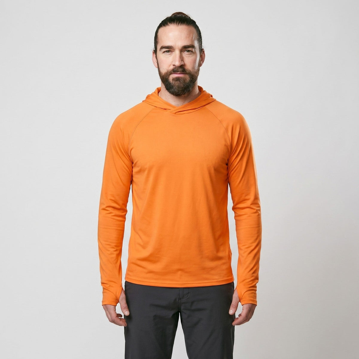 Herren UPF 50+ Sonnen-Hoodie – Leichtes Schnelltrocknendes Wander- & Angel-UV-Oberteil mit Daumenschlaufen