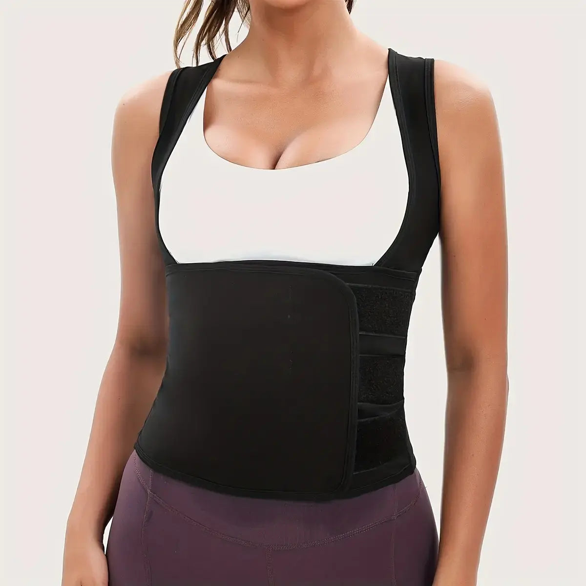 Damen Reißverschluss-Kompressions-Shapewear-Weste - Athletic Active Tops