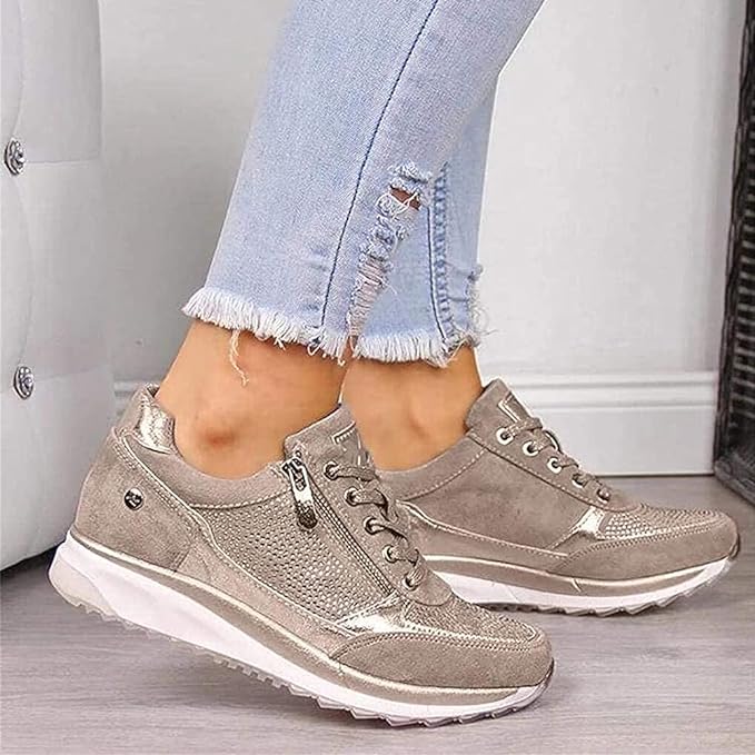 Eugénie Elegante Sneaker mit Reißverschluss