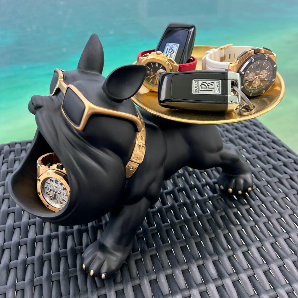 Bodybuilder Bulldogge Aufbewahrungsbehälter und Tablett
