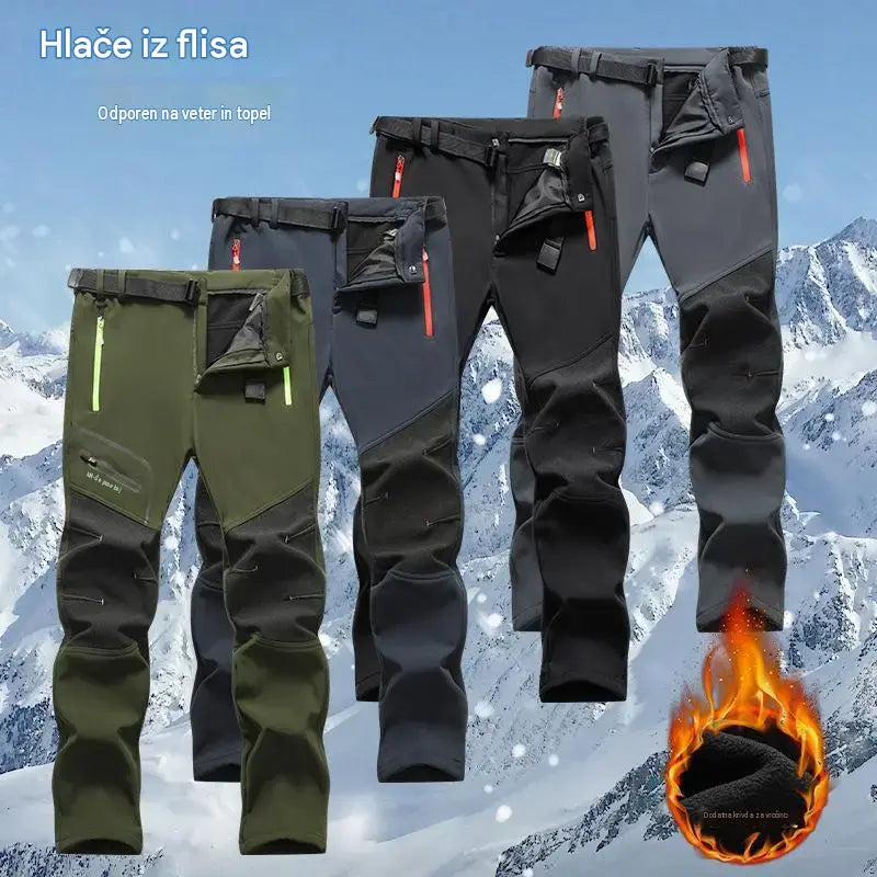 Herren Outdoor-Hose für Herbst und Winter – warm, Fleece, wasserdicht und winddicht