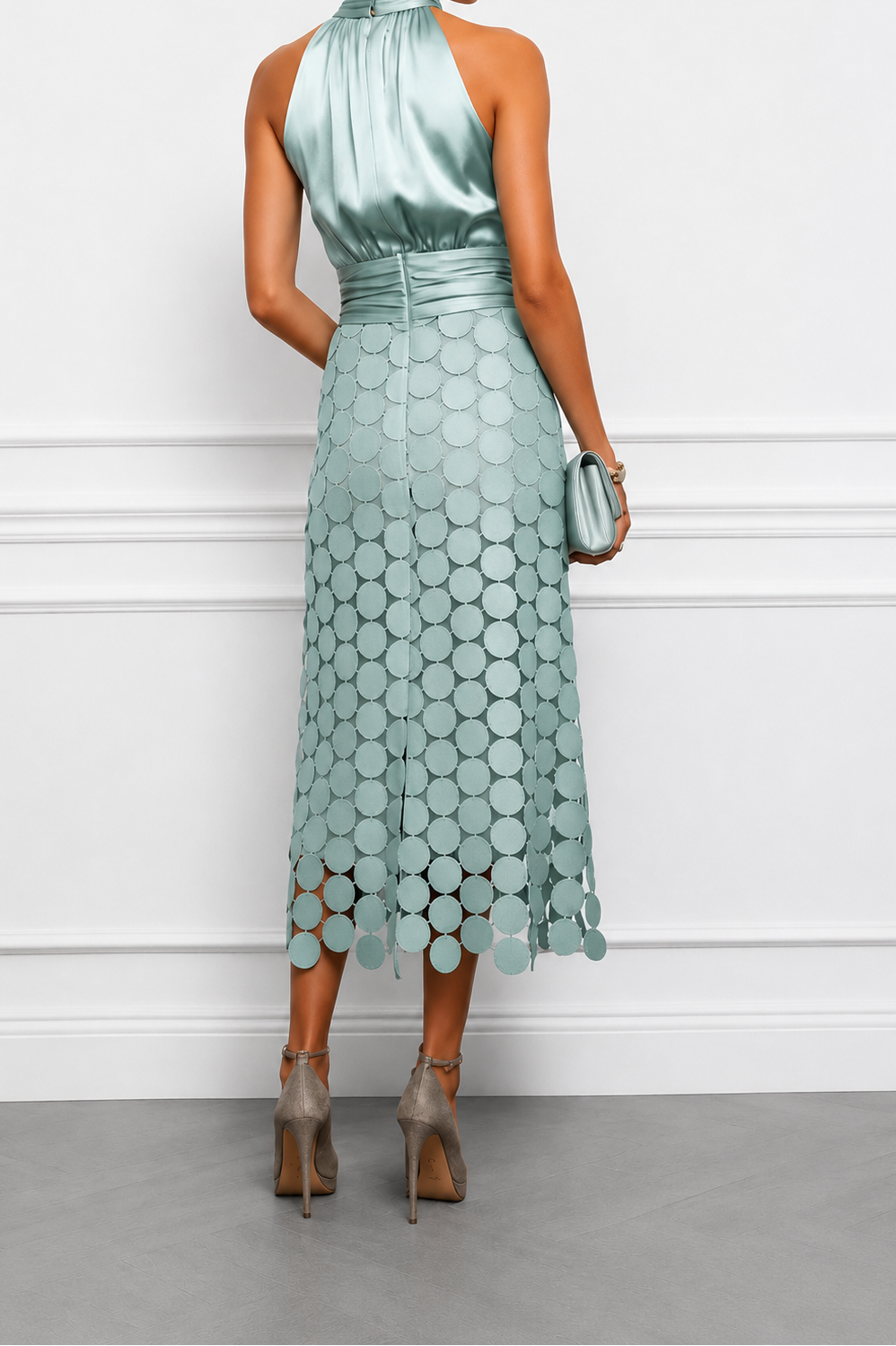 Celine Elegantes Midi-Hochzeitskleid für Herbst