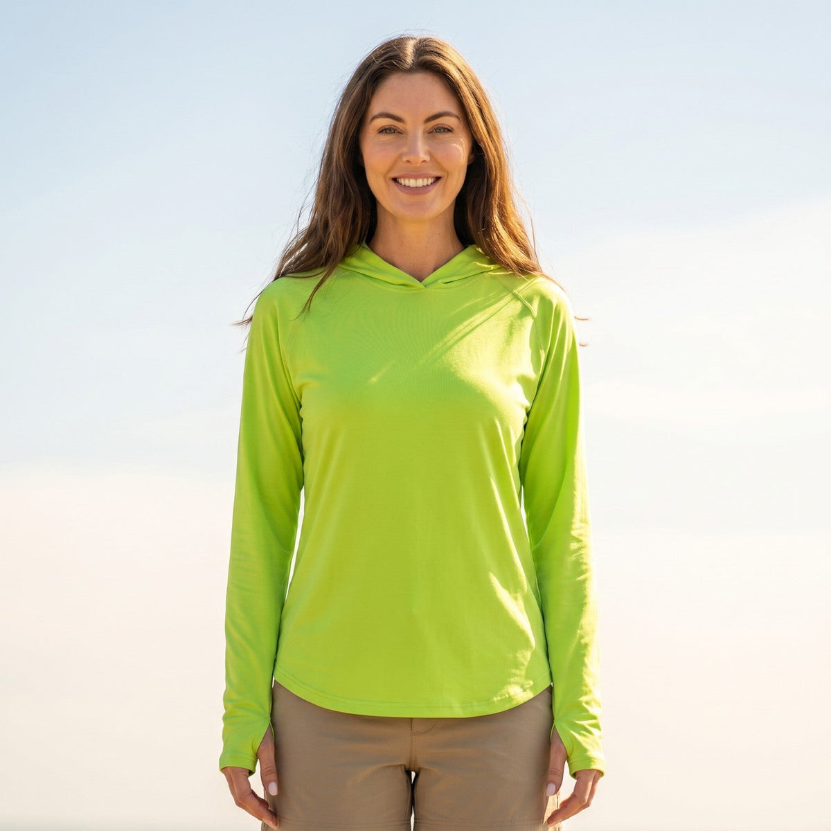 Damen-Sonnenhoodie - UPF 50+ Leichtes Kapuzen-UV-Schutz-Oberteil