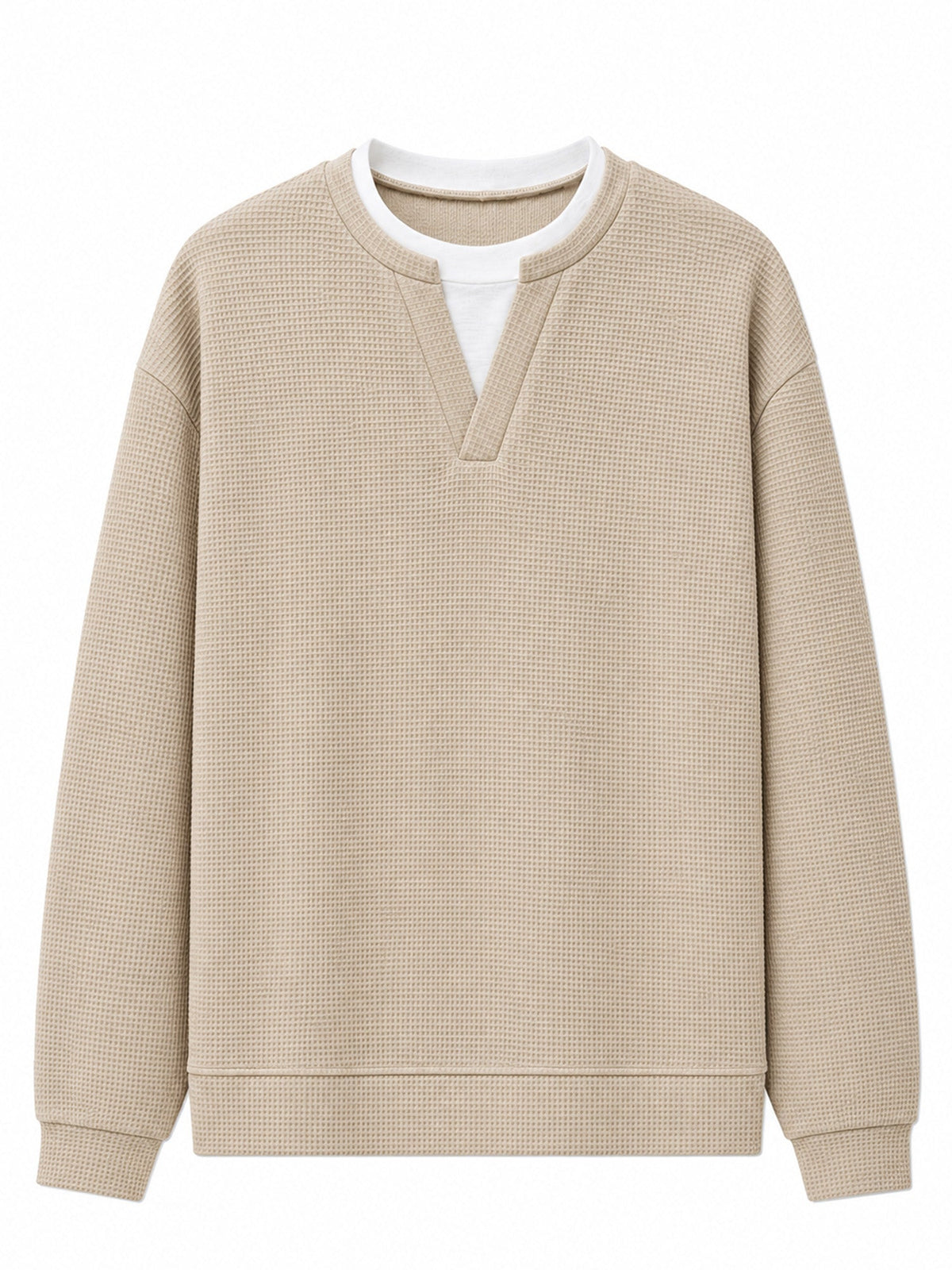 Waffel-Langarmshirt mit Lagenlook