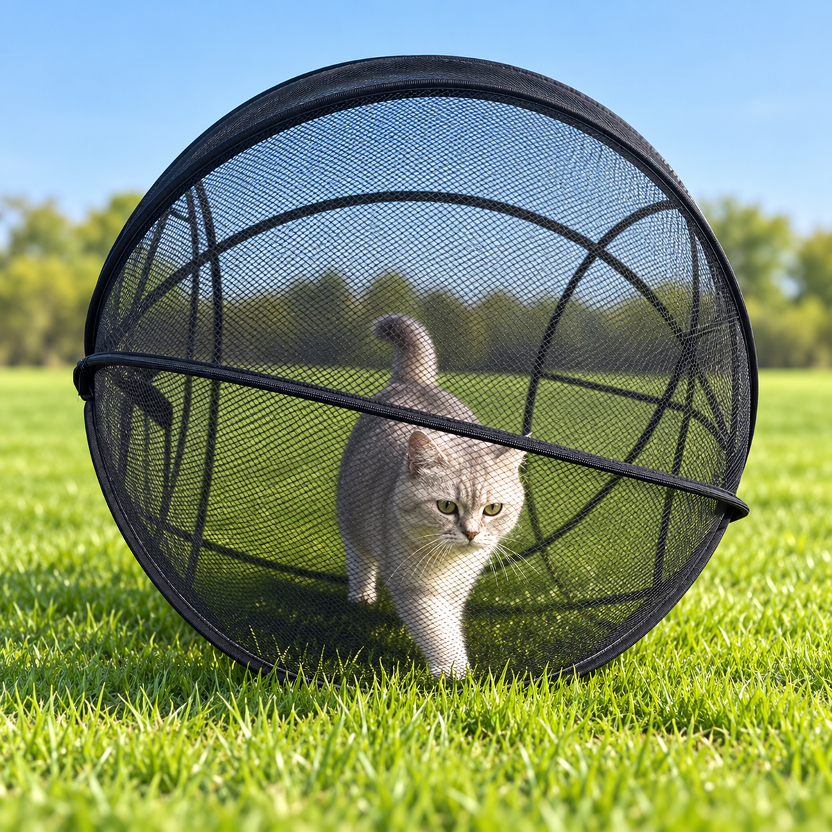 Geben Sie Ihrer Katze mehr Platz zum Spielen – 81 cm Pop-Up-Mesh-Laufstall