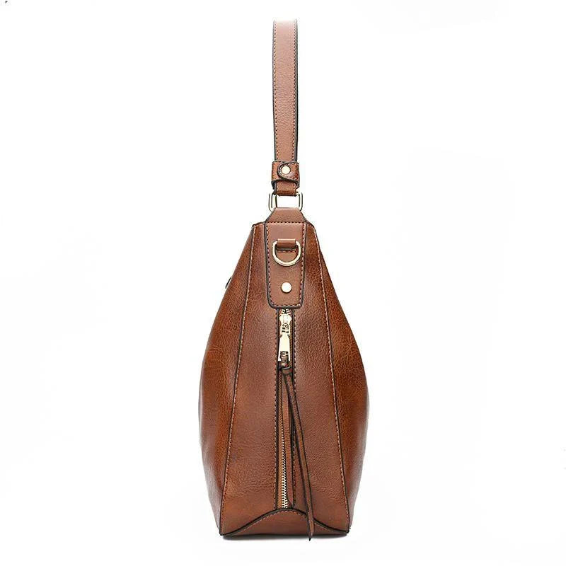 Luxury Leder Hobo Anti-Diebstahl Handtasche