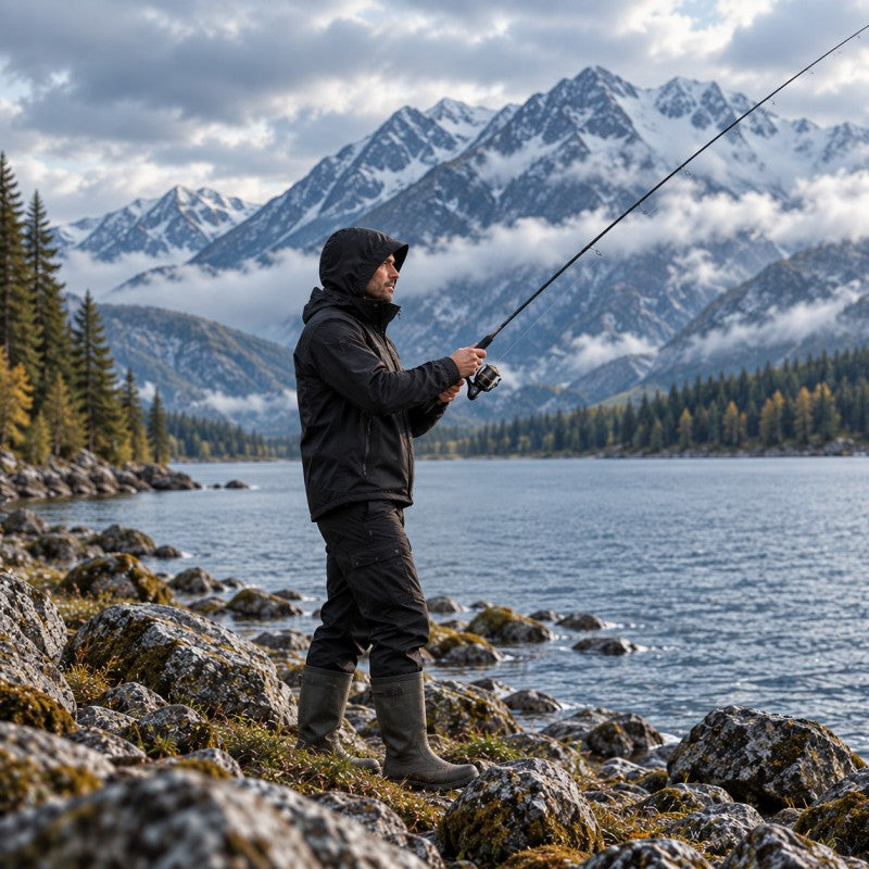 Herren Wasserdichte Isolierte Outdoor-Jacke für Wind und Regen