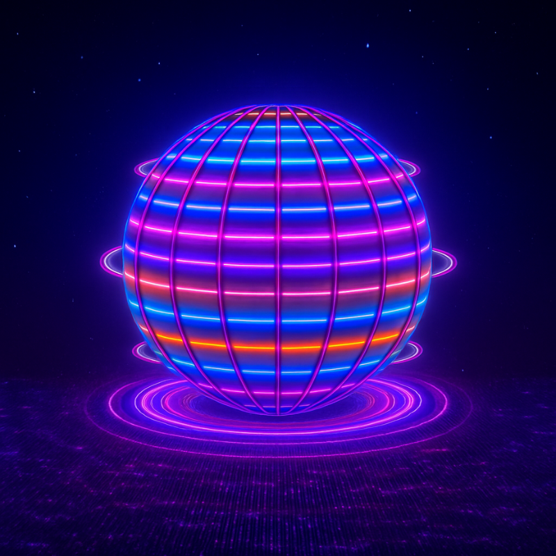 Schwebendes Magic Ball mit 360° LED-Leuchten
