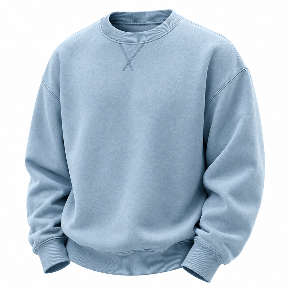 Relaxed Crew Neck Baumwoll-Sweatshirt