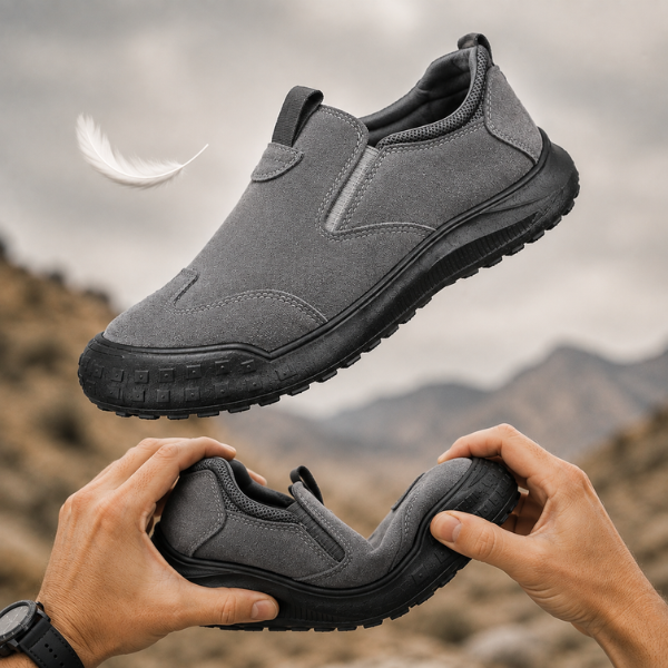 Herrenschuh, sehr leicht, mit rutschfester Sohle