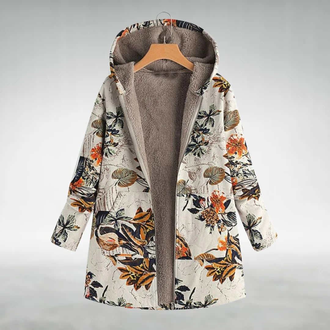 Floral Fleece Jacke