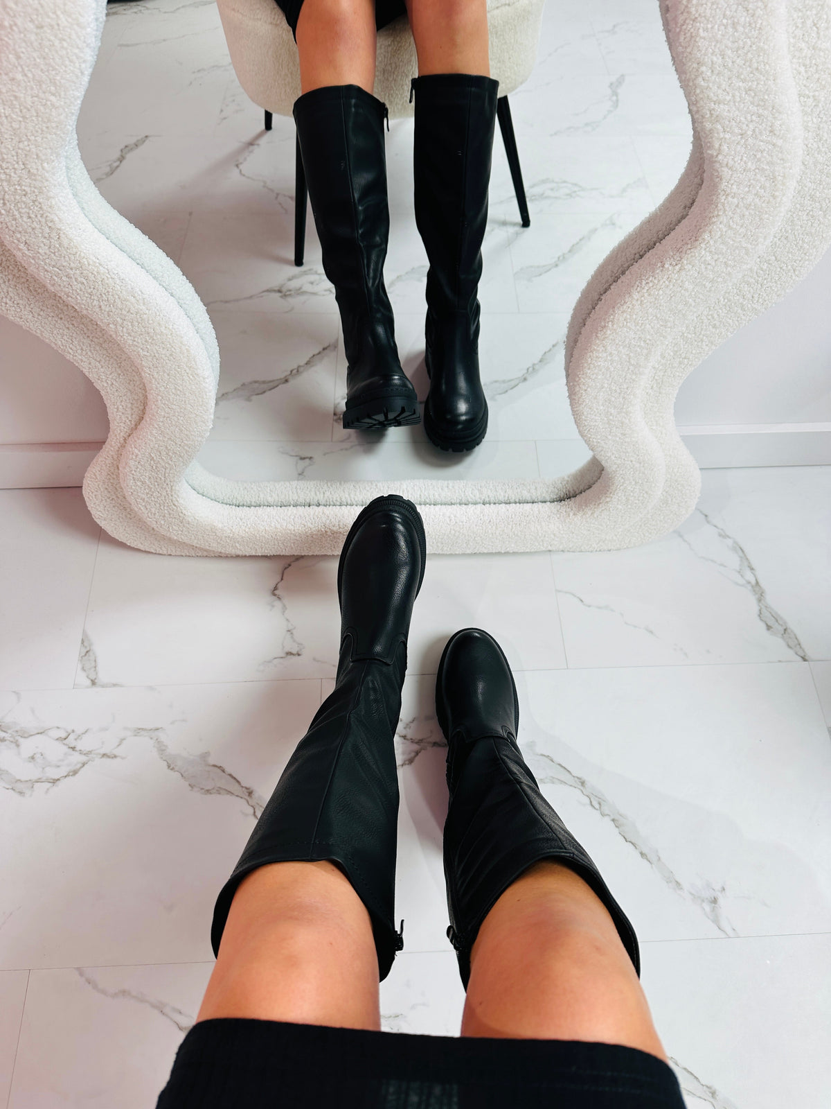 Anetta Schwarze Hohe Stiefel