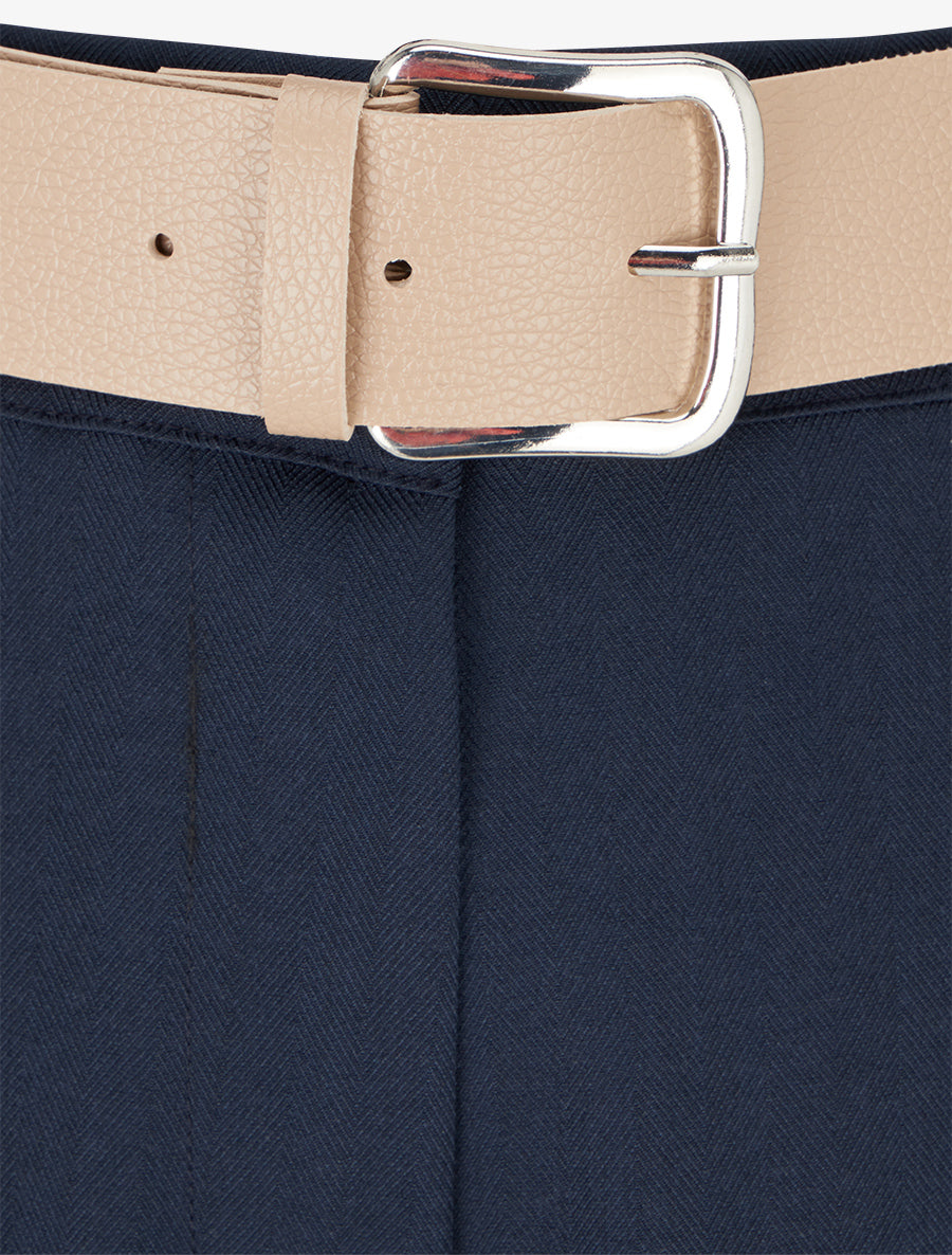 Gestreifte weite Hose mit hoher Taille