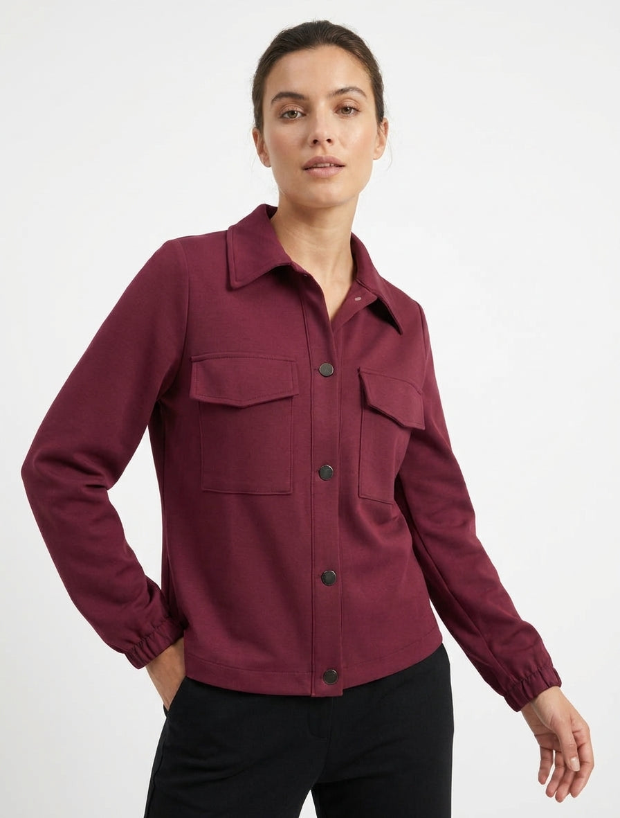 Stretch-Jacke mit Stehkragen