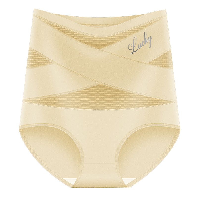 Plus-Size High-Waist Cross Bauch-Kontroll-Slips