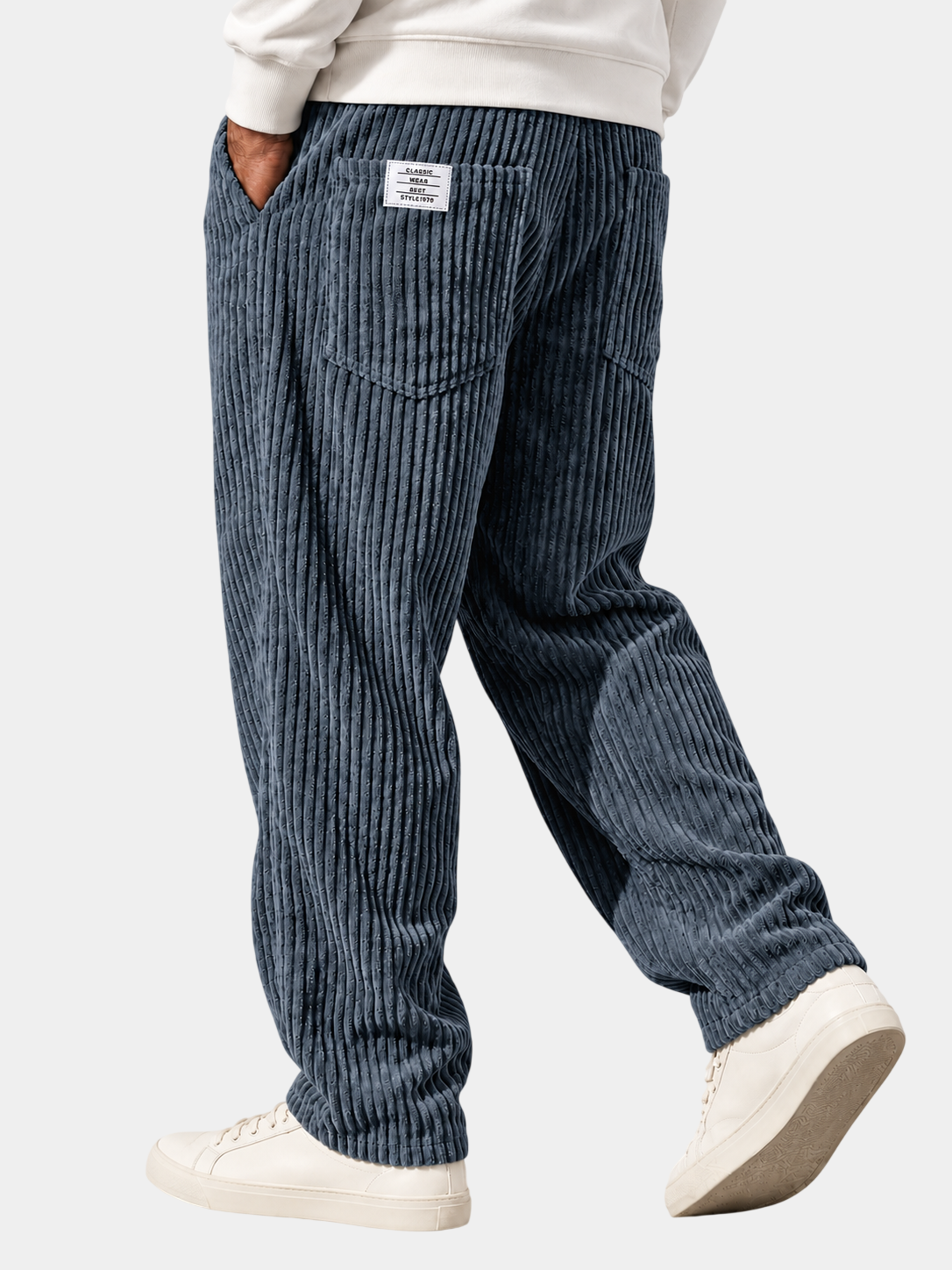 Relaxed Fit Dicke Cord-Hose mit Kordelzug