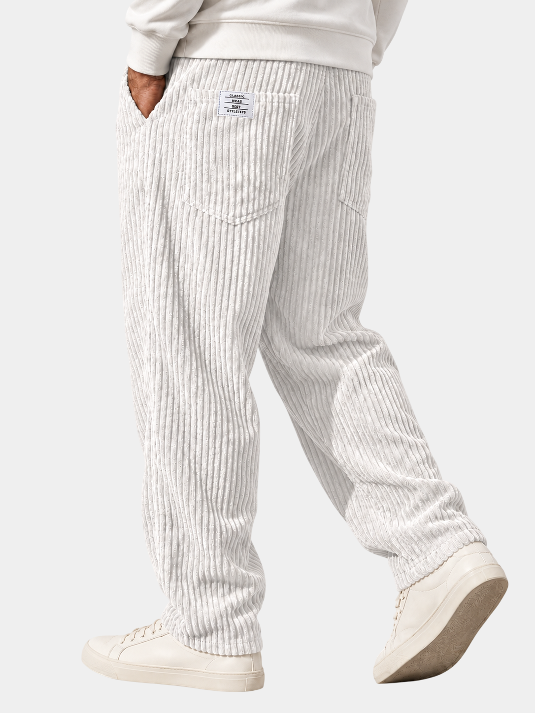 Relaxed Fit Dicke Cord-Hose mit Kordelzug
