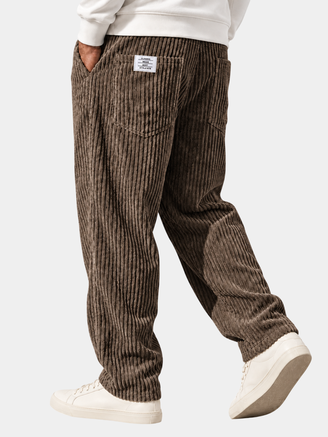 Relaxed Fit Dicke Cord-Hose mit Kordelzug