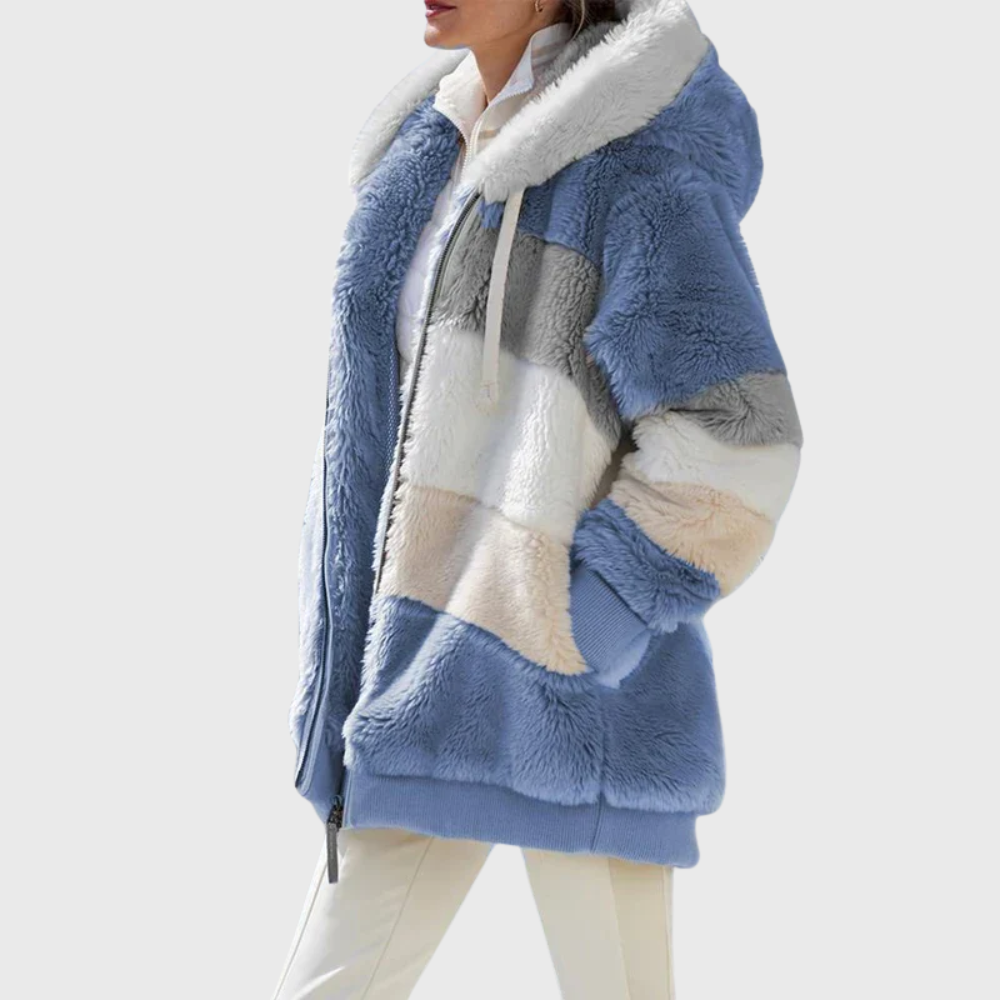 Sofia Elegante Mehrfarbige Warme Pufferjacke
