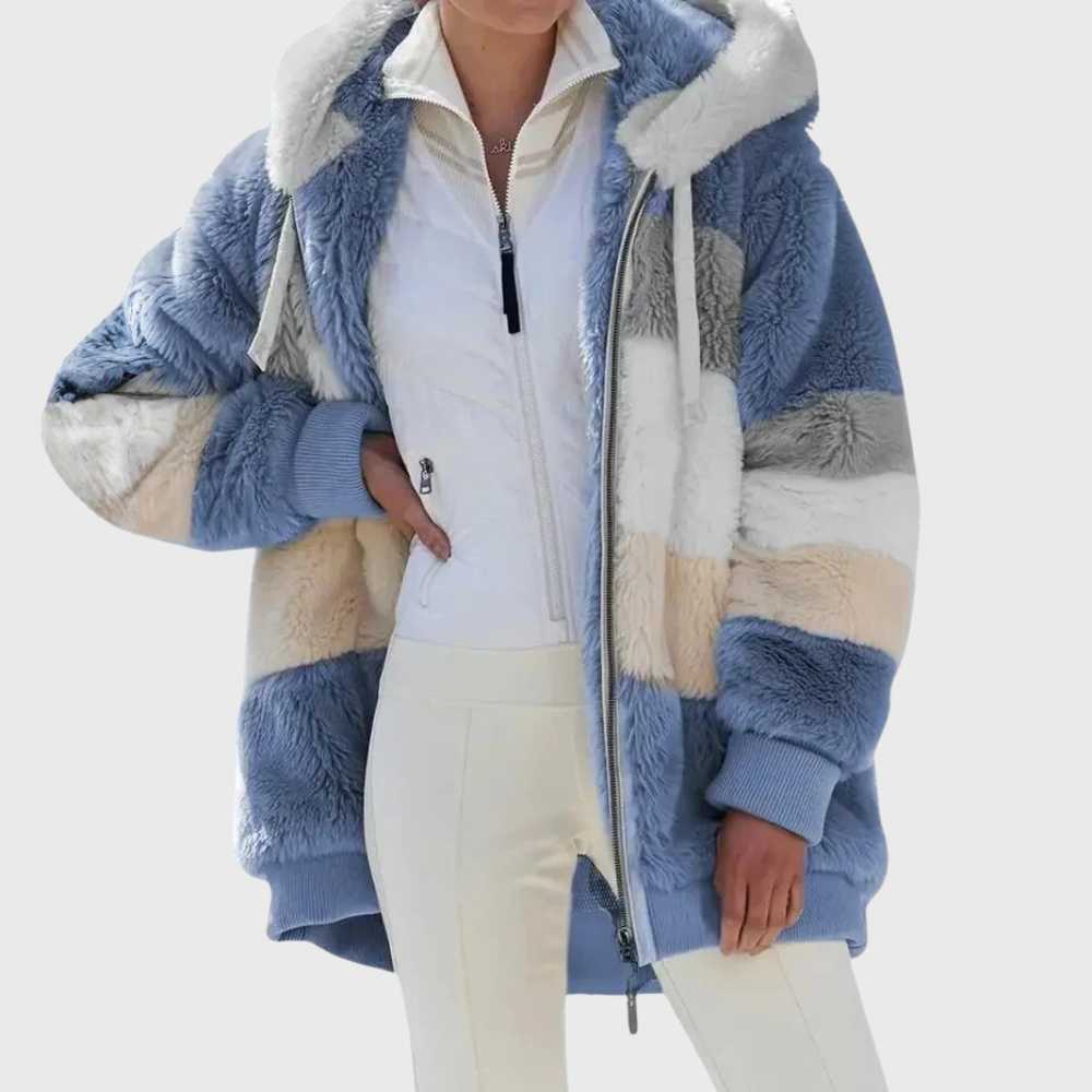 Sofia Elegante Mehrfarbige Warme Pufferjacke