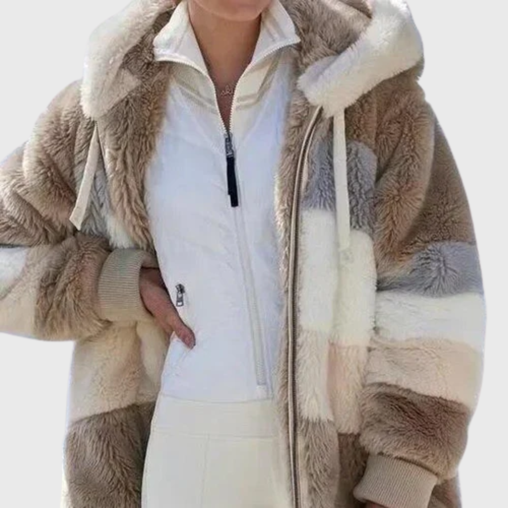 Sofia Elegante Mehrfarbige Warme Pufferjacke