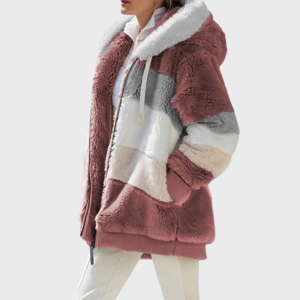 Sofia Elegante Mehrfarbige Warme Pufferjacke