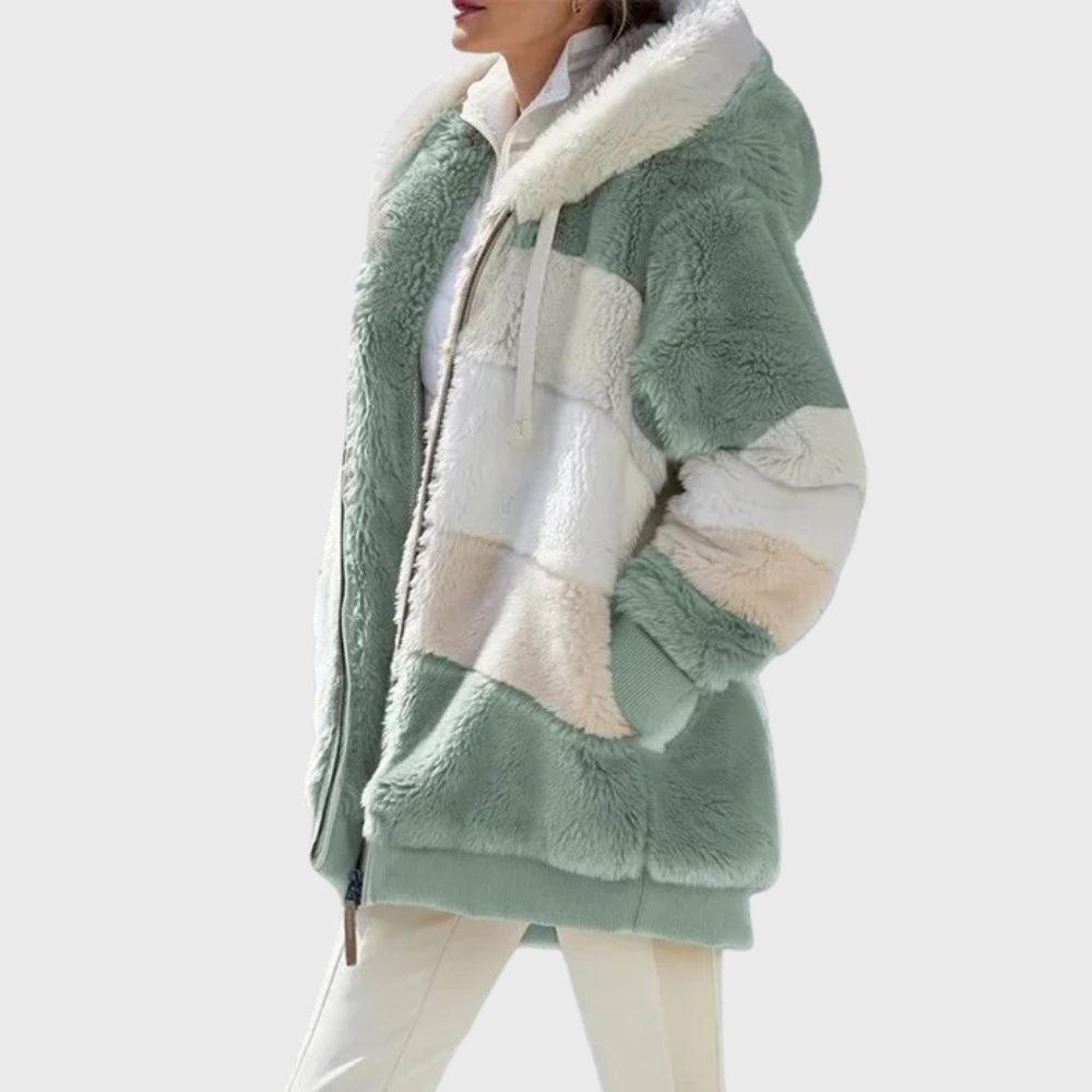 Sofia Elegante Mehrfarbige Warme Pufferjacke