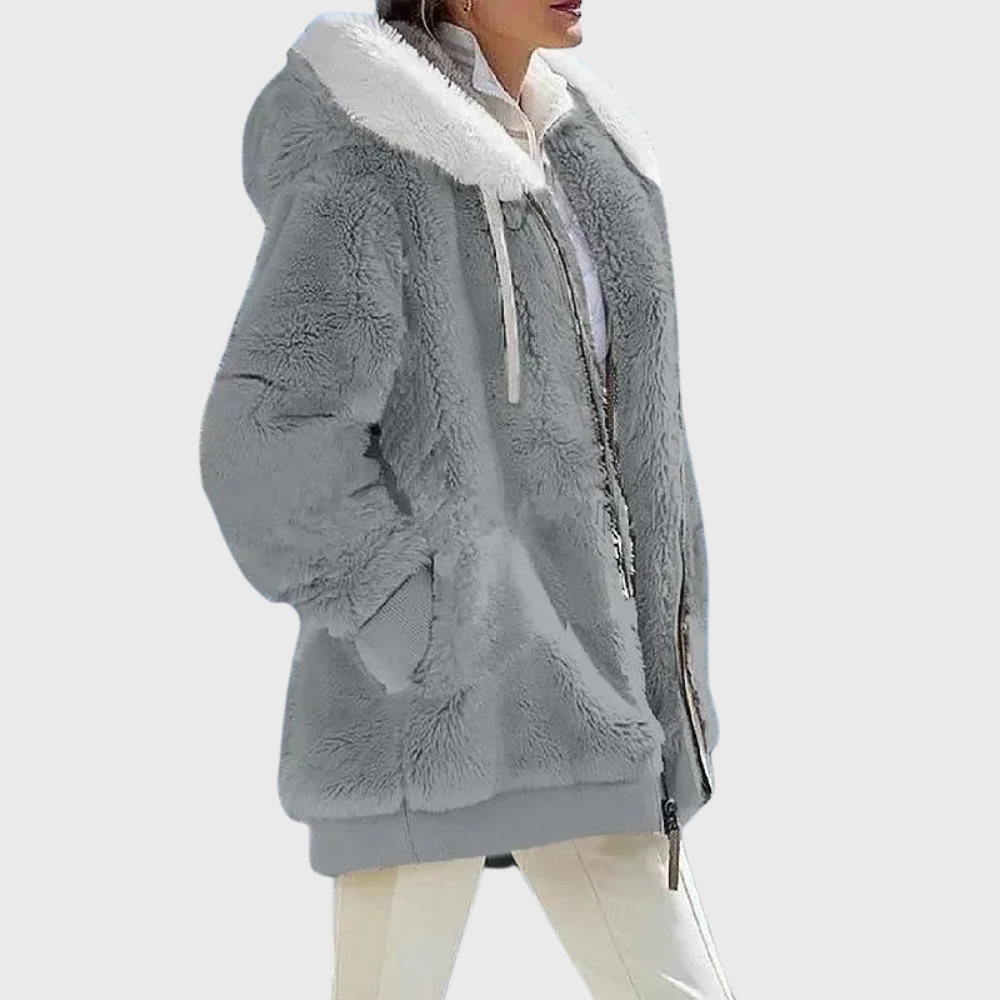 Sofia Elegante Mehrfarbige Warme Pufferjacke