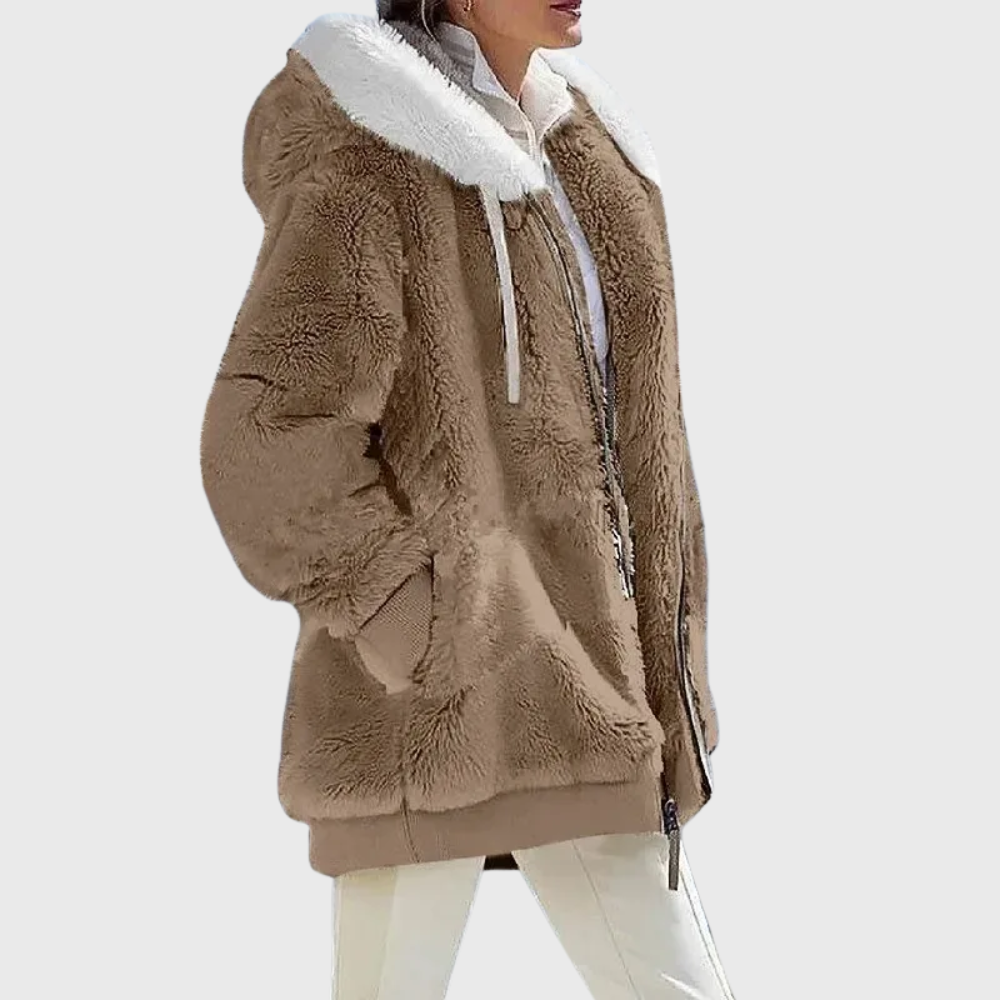 Sofia Elegante Mehrfarbige Warme Pufferjacke