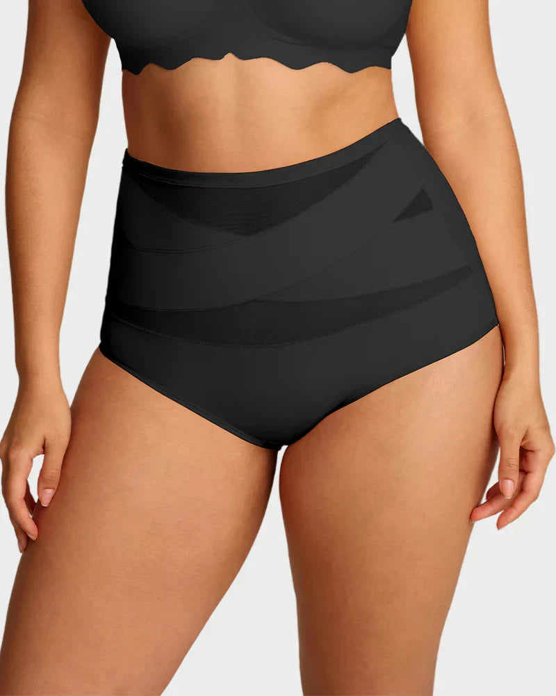 Plus-Size High-Waist Cross Bauch-Kontroll-Slips