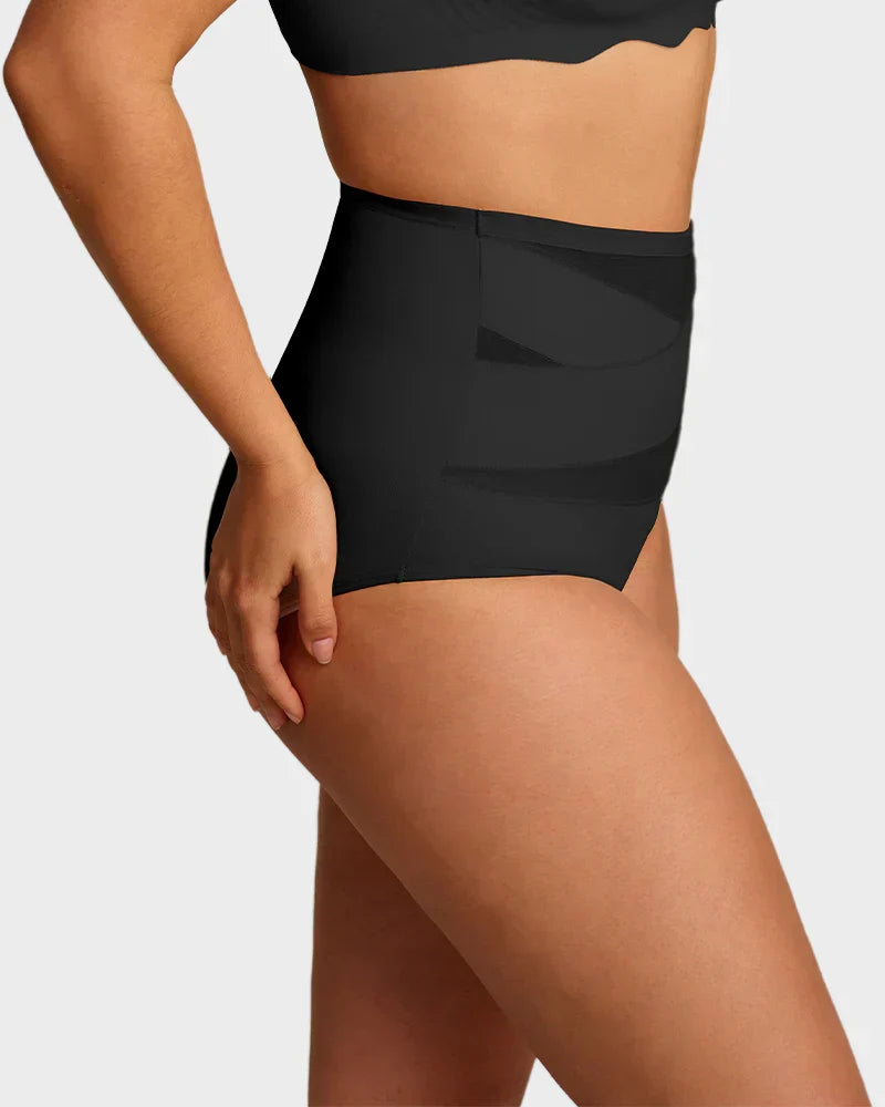 Plus-Size High-Waist Cross Bauch-Kontroll-Slips