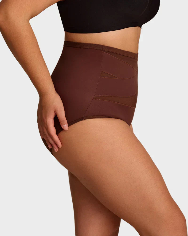 Plus-Size High-Waist Cross Bauch-Kontroll-Slips