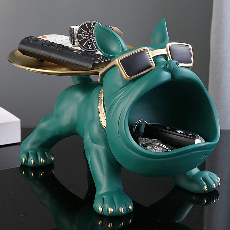 Bodybuilder Bulldogge Aufbewahrungsbehälter und Tablett