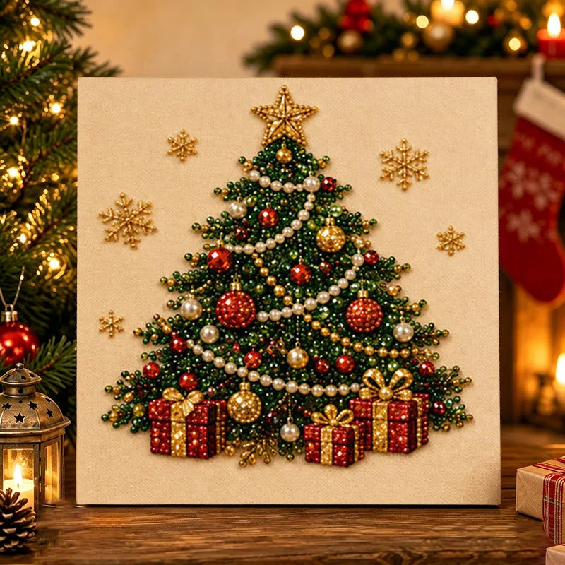 Weihnachtliches Perlenbild-Bastelset