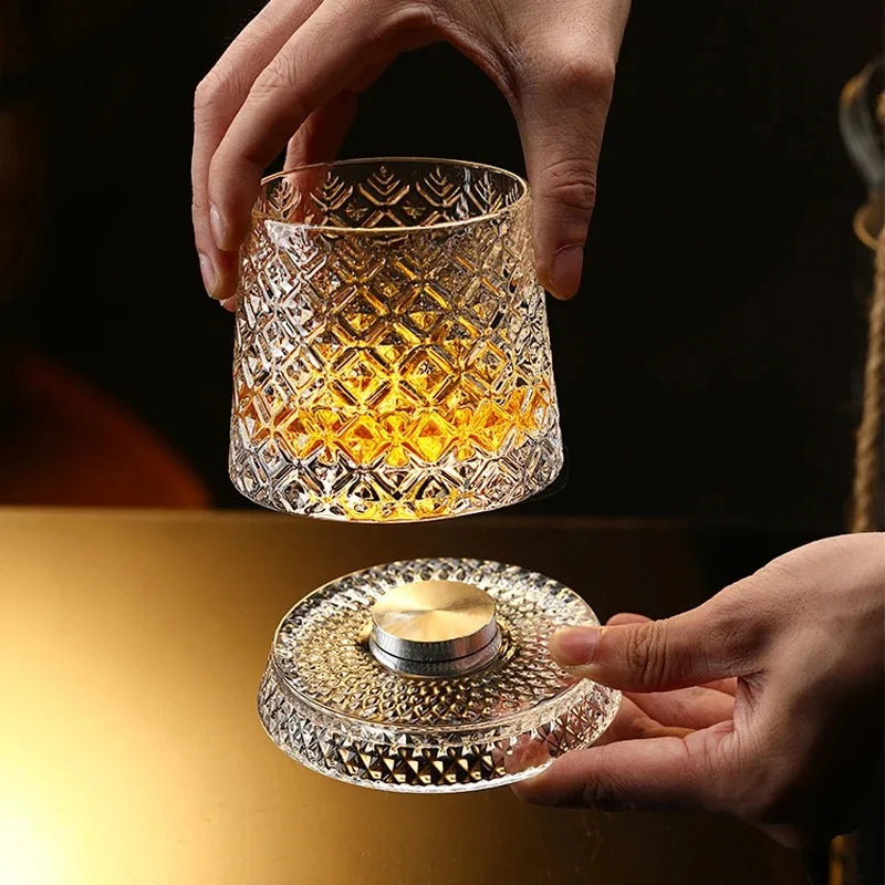 Tokyo Kristall Drehbares Whiskeyglas mit Basis