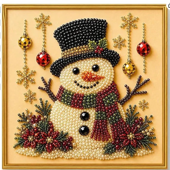 Weihnachtliches Perlenbild-Bastelset