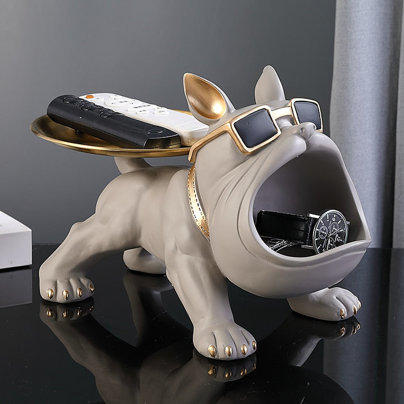 Bodybuilder Bulldogge Aufbewahrungsbehälter und Tablett